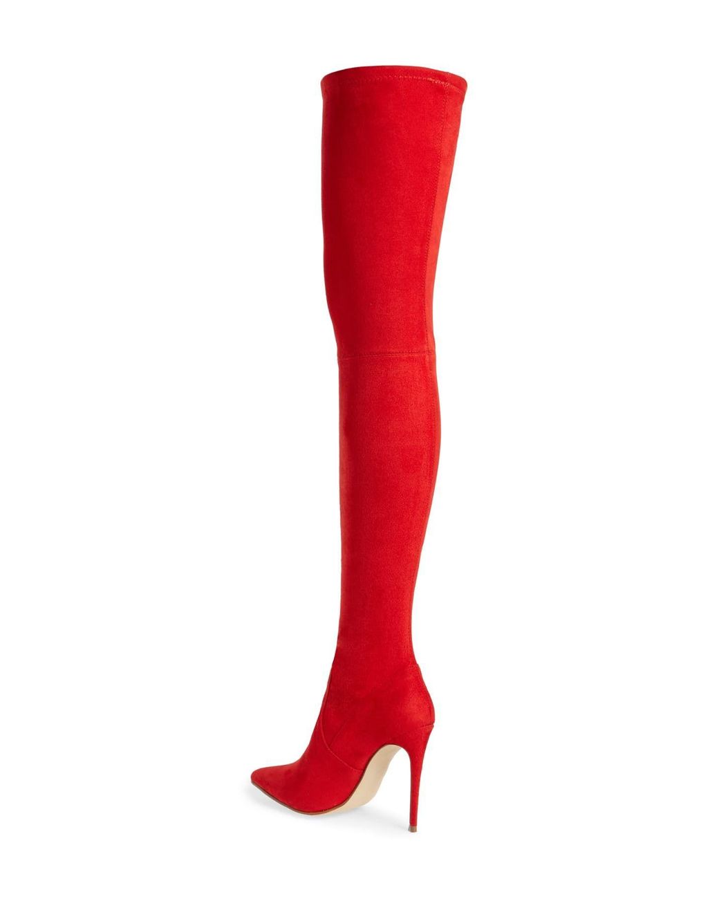 no relacionado Llamarada Saltar Steve Madden Dominique Thigh High Boot in Red | Lyst