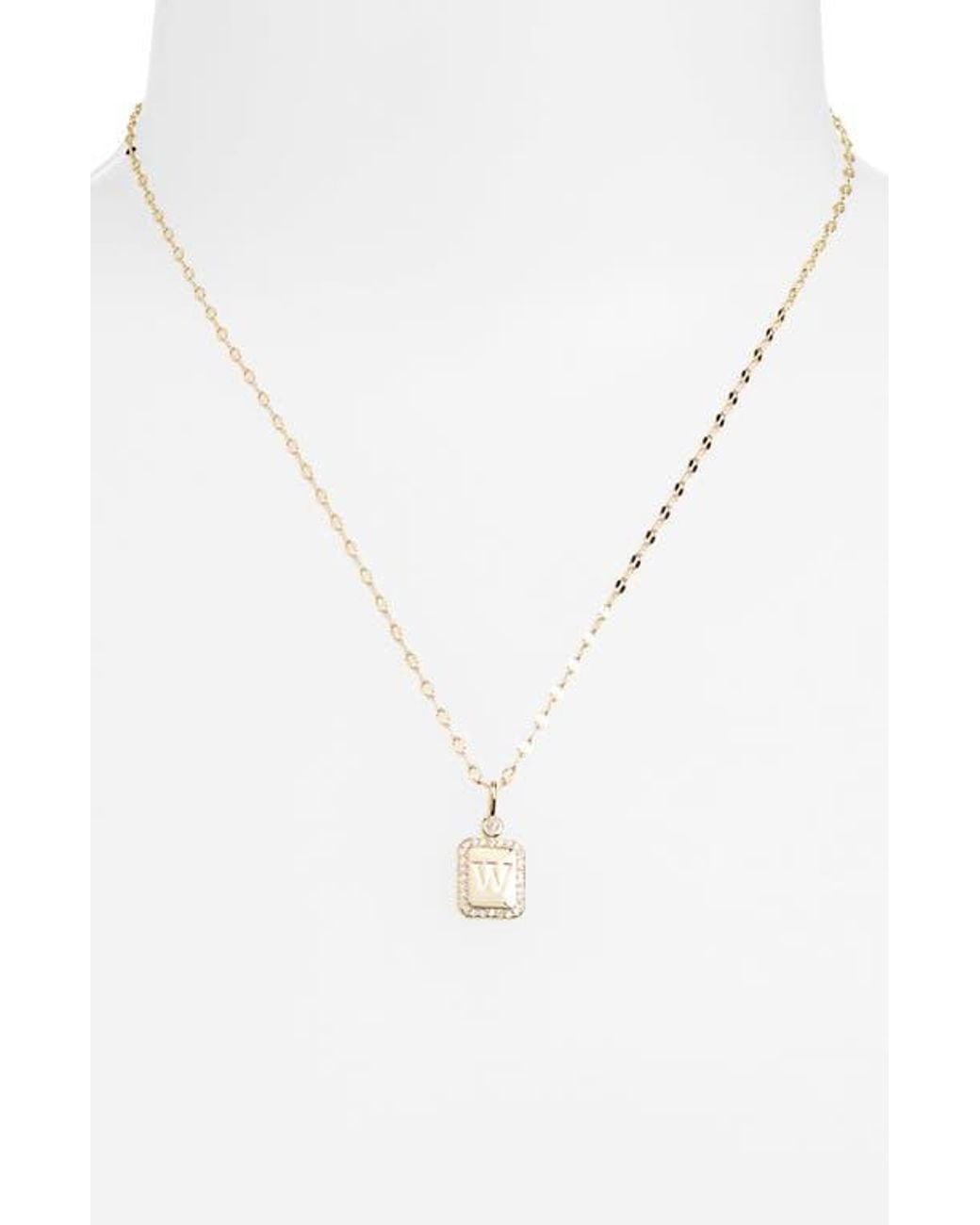 Leith Metallic Initial Pendant Necklace