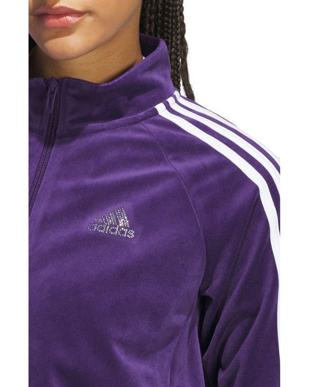 adidas Y2K Glam 3-Stripes Track Jacket in Purple | Lyst