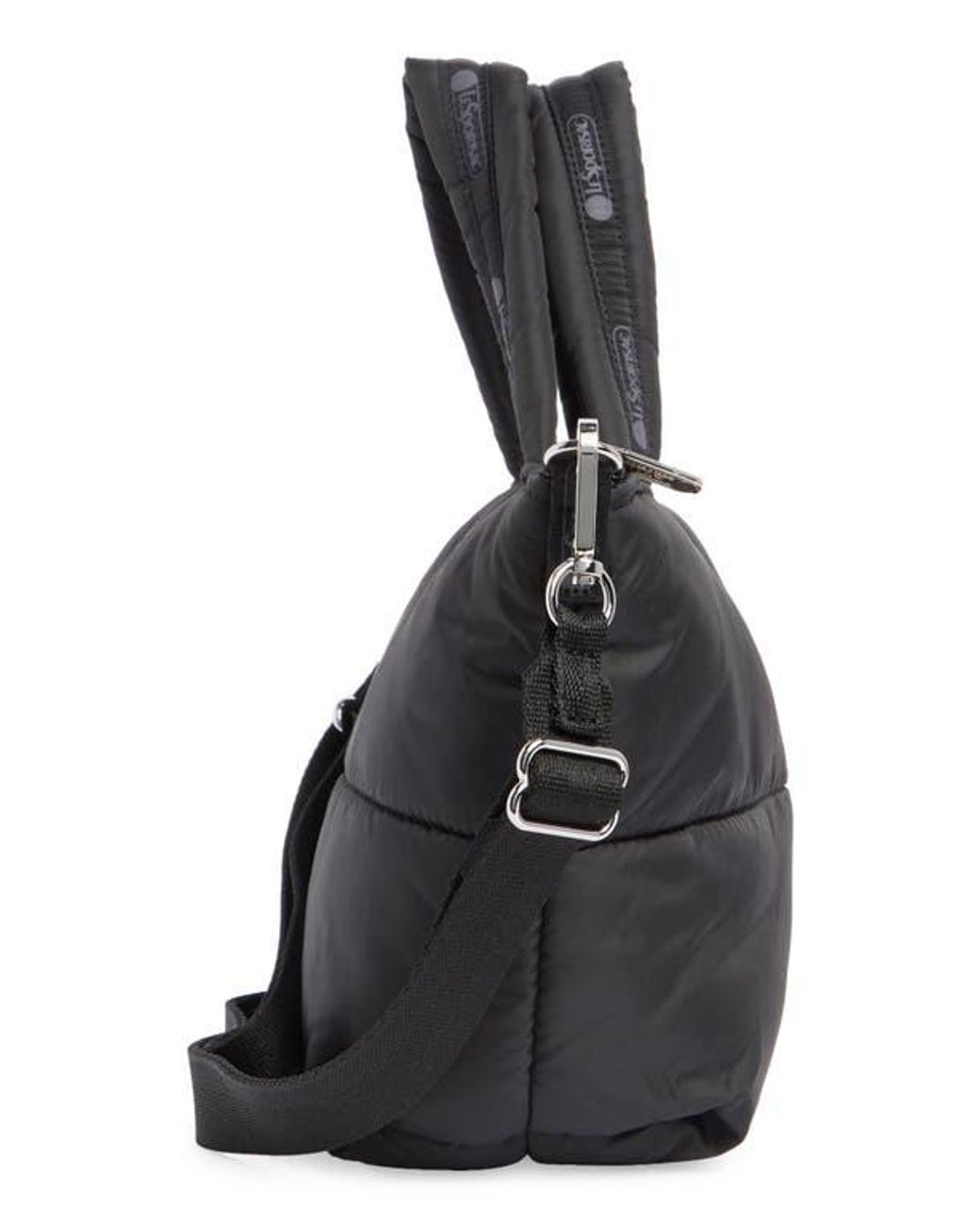 LeSportsac Puffy Mini Satchel Top-Handle Bag in Black | Lyst
