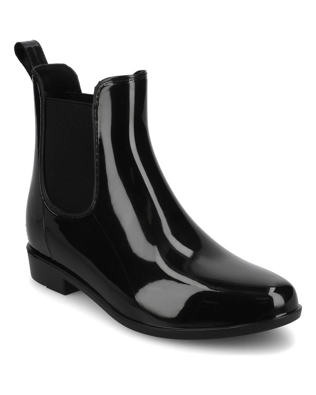 Journee Collection Black Drizzle Waterproof Rain Boot