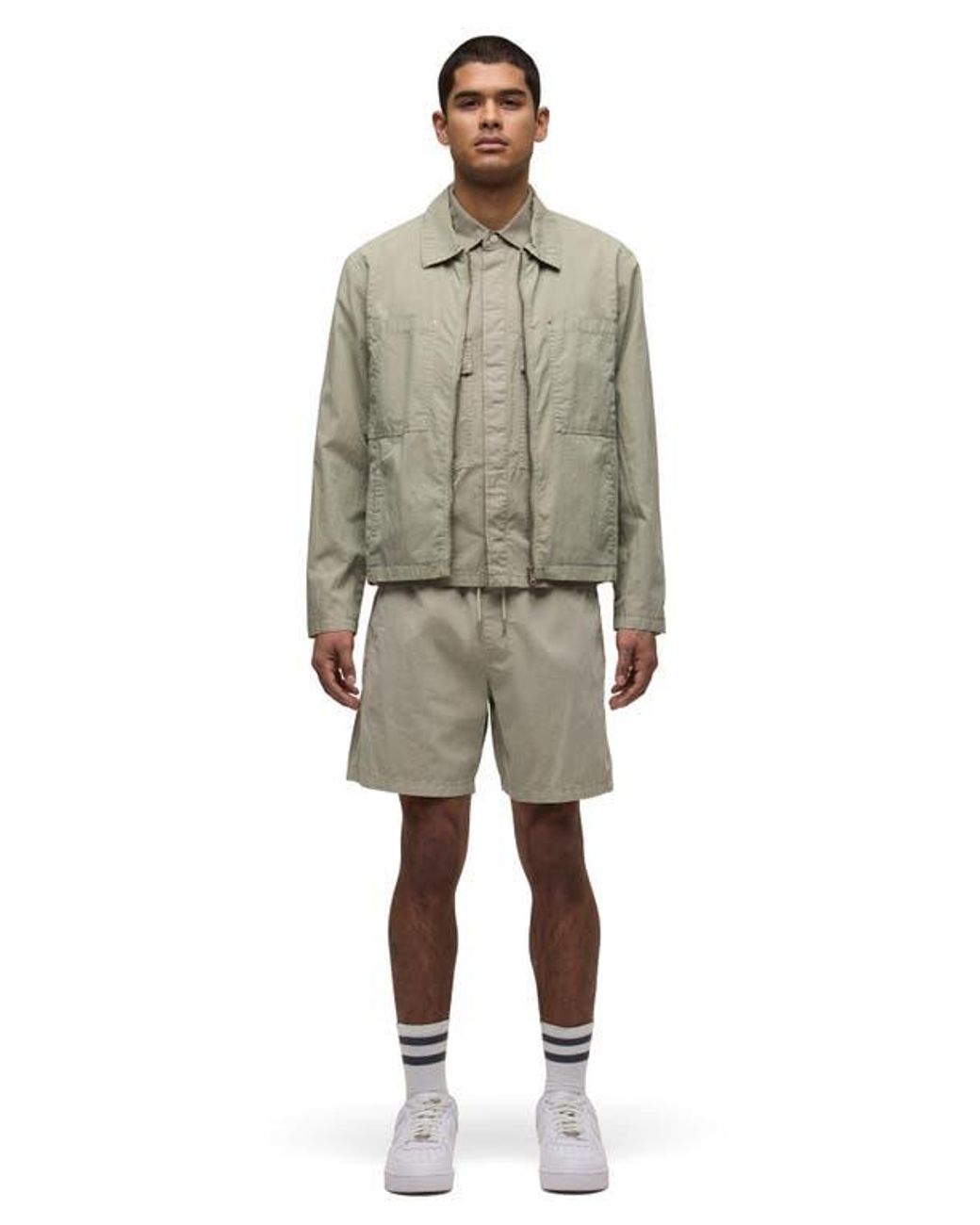 Hudson Natural Cotton Blend Drawstring Shorts for men
