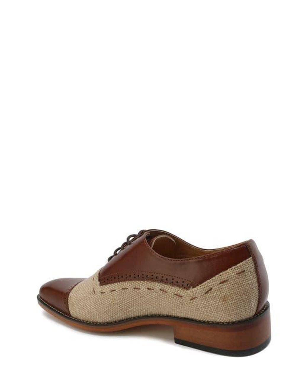 Gino Vitale Brown Cap Toe Oxford for men