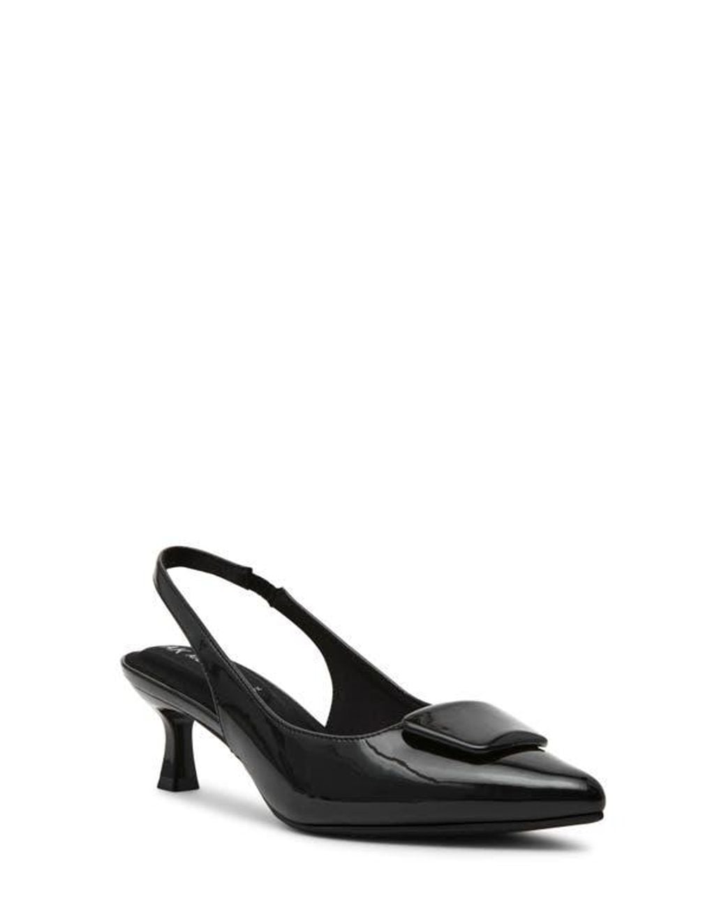 Anne Klein Black Izanda Pointed Toe Slingback Pump