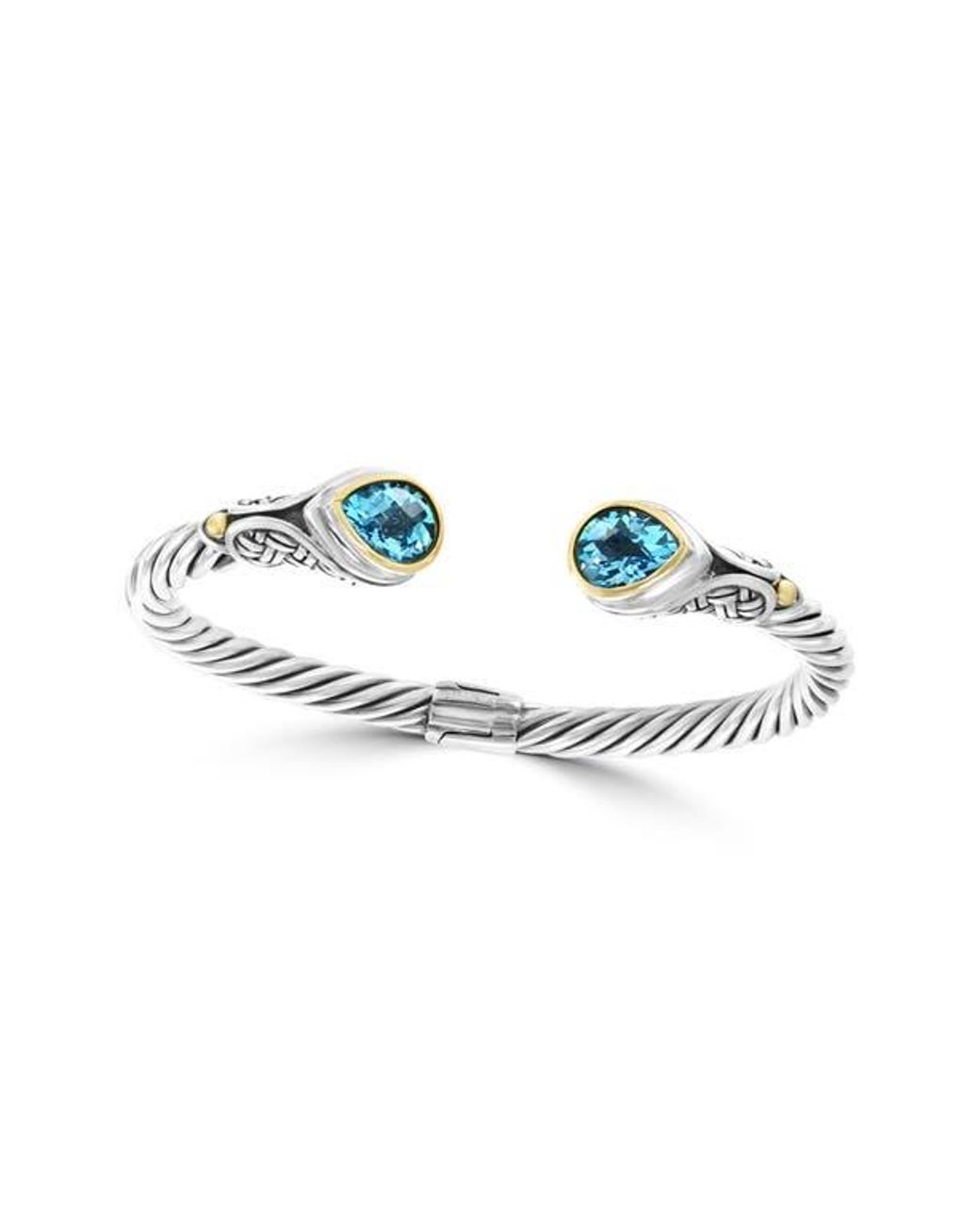 Effy Sterling 18K Topaz Twisted Bangle Bracelet in Blue Lyst