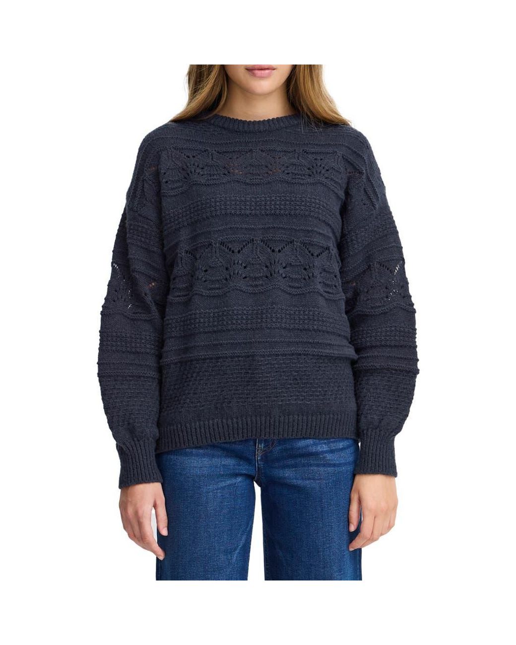 Ichi Blue Astra Sweater