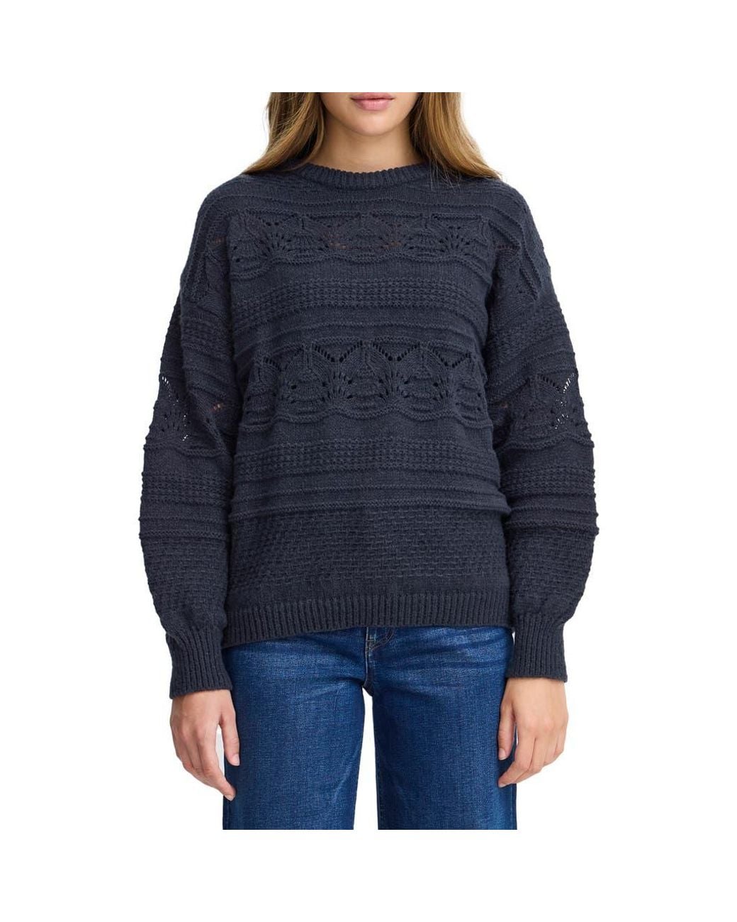 Ichi Blue Astra Sweater