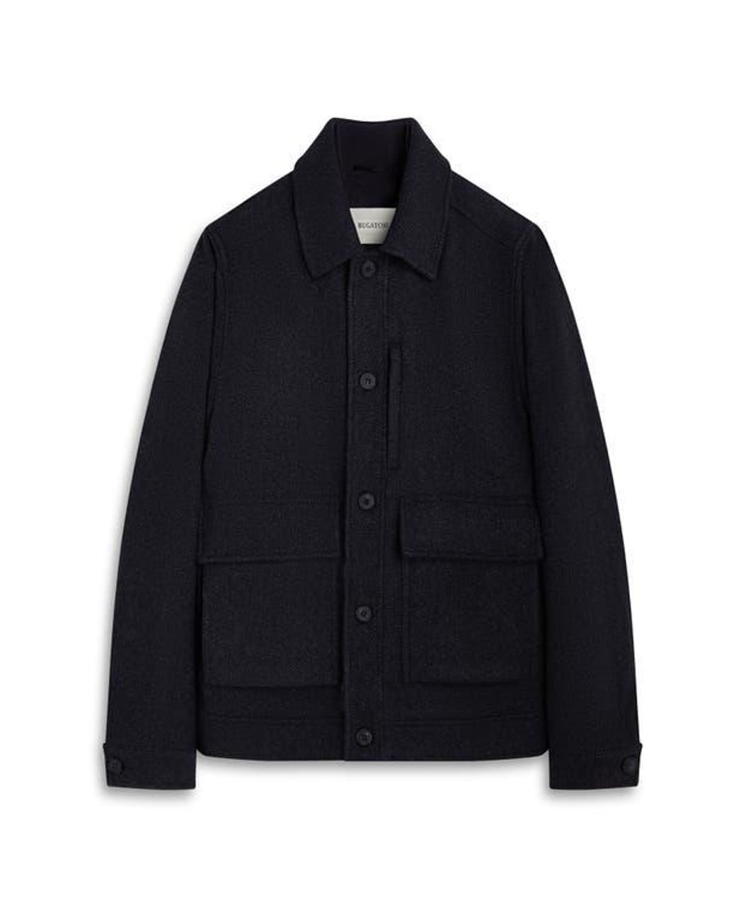 Bugatchi Black Tweed Jacket With Removable Quilted Vest for men