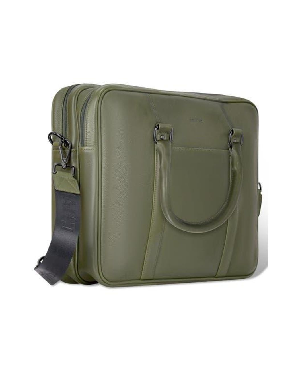 CHAMPS Green Onyx Leather Briefcase for men