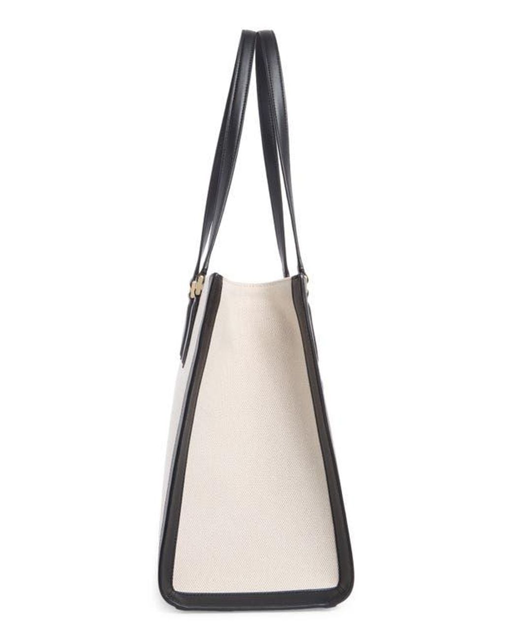 Kate Spade White Ellie Large Canvas Tote Bag