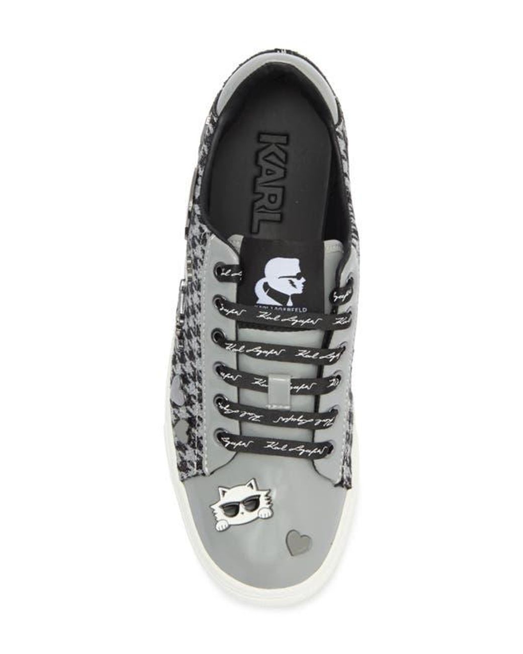Karl Lagerfeld Cate Pins Tweed Sneaker in Metallic Lyst