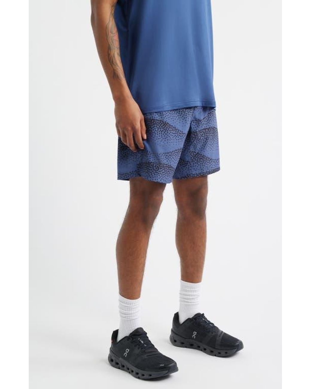 Saint Studio Blue Tempo Tech Shorts for men