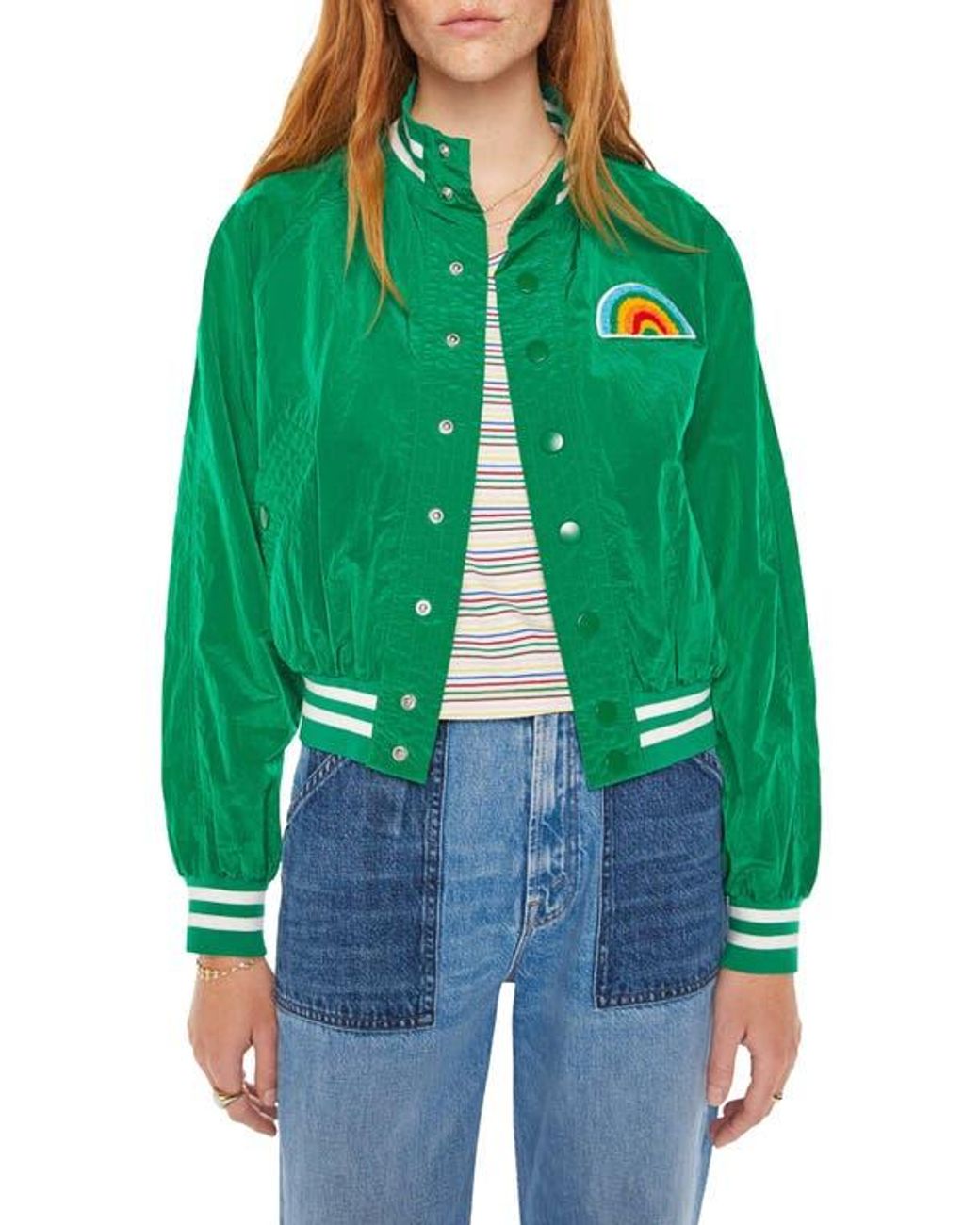 Mother The Second Wind Bomber Jacket in Green Lyst