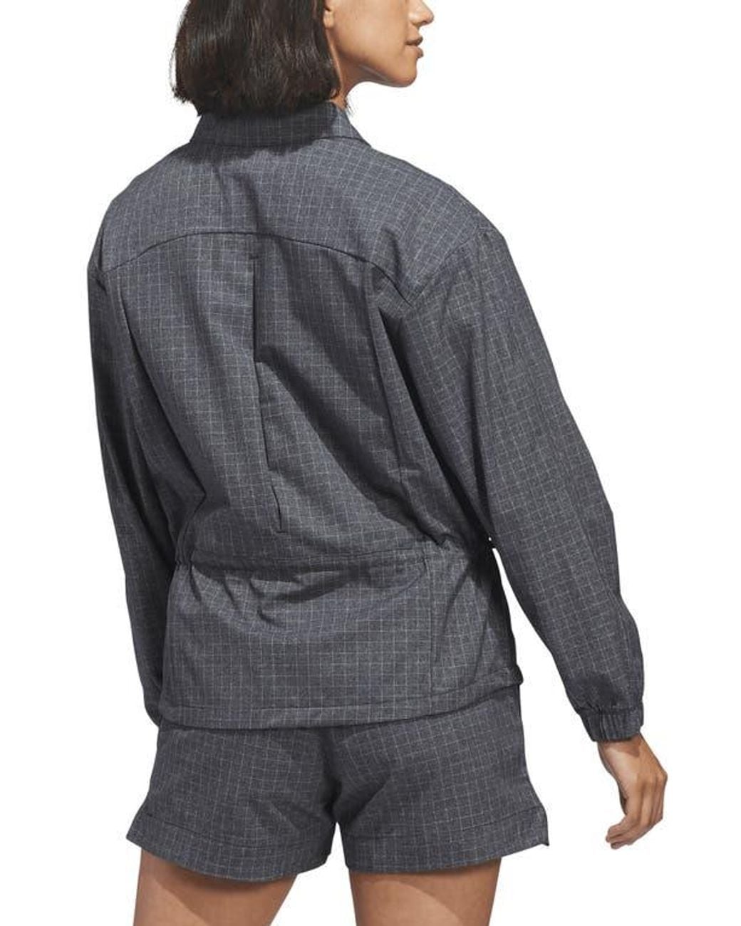 Adidas Gray Ultimate365+ Peplum Grid Jacket