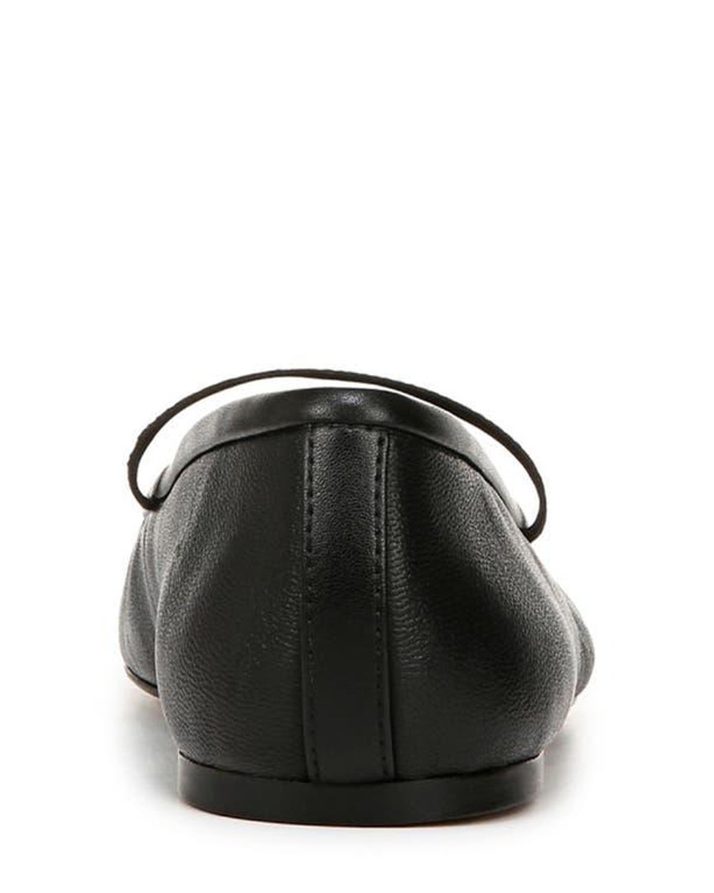 Franco Sarto Square-Toe Faux Leather Ballet Flats in Black | Lyst
