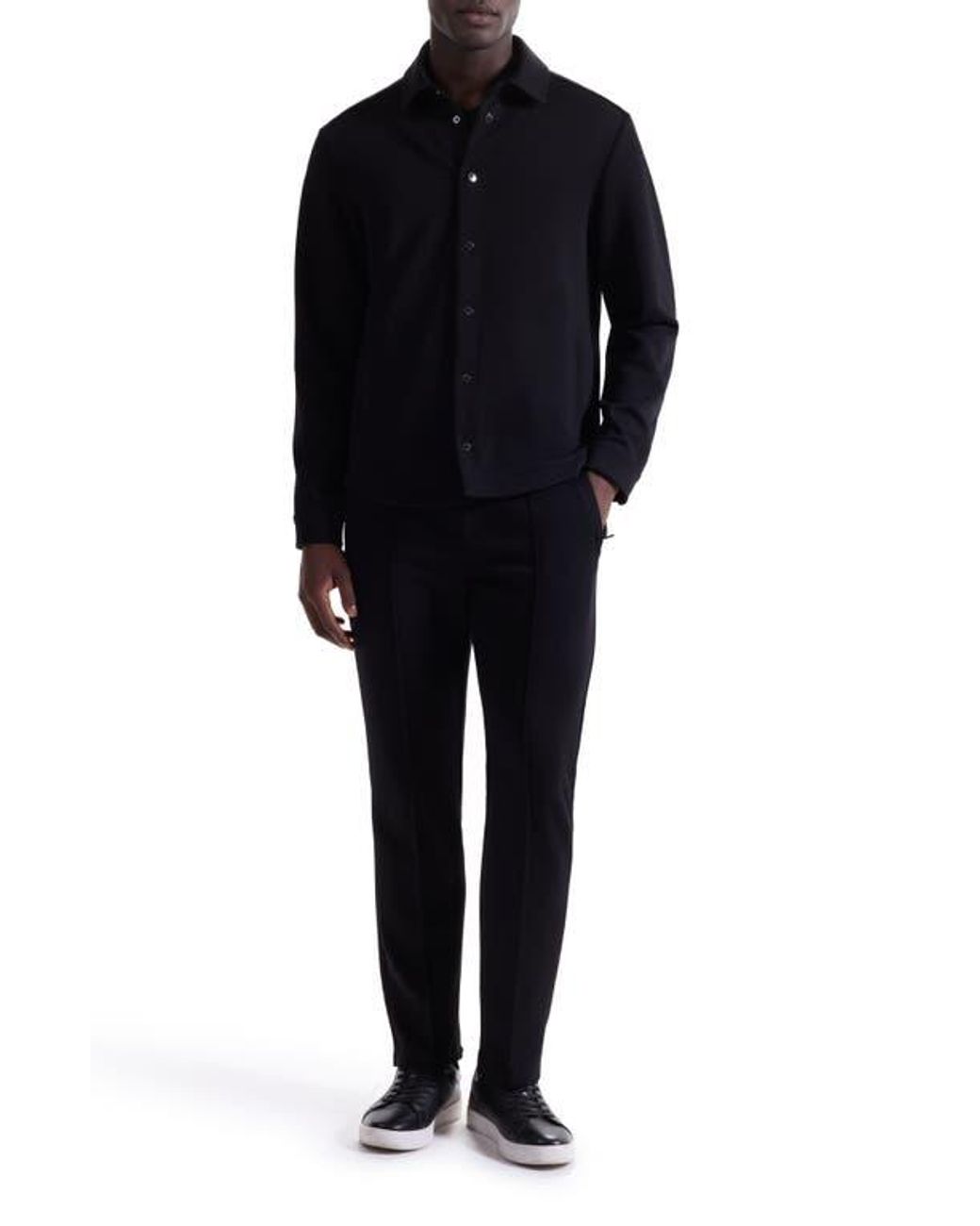 Bugatchi Blue Soft Touch Snap-Up Shirt for men