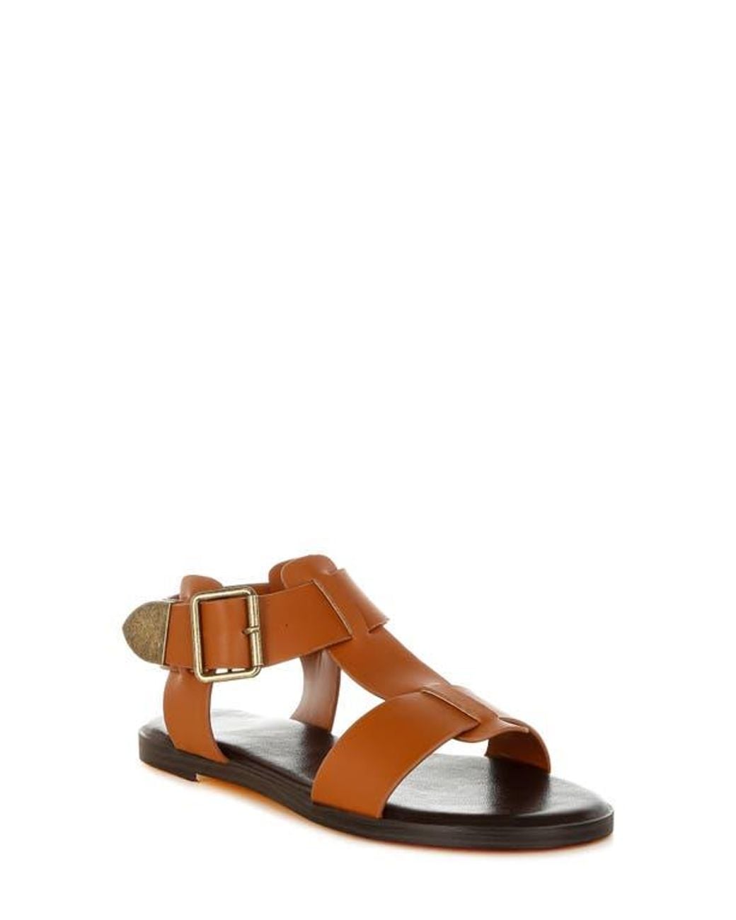 Rag & Co Brown Shayla Gladiator Flat Sandal