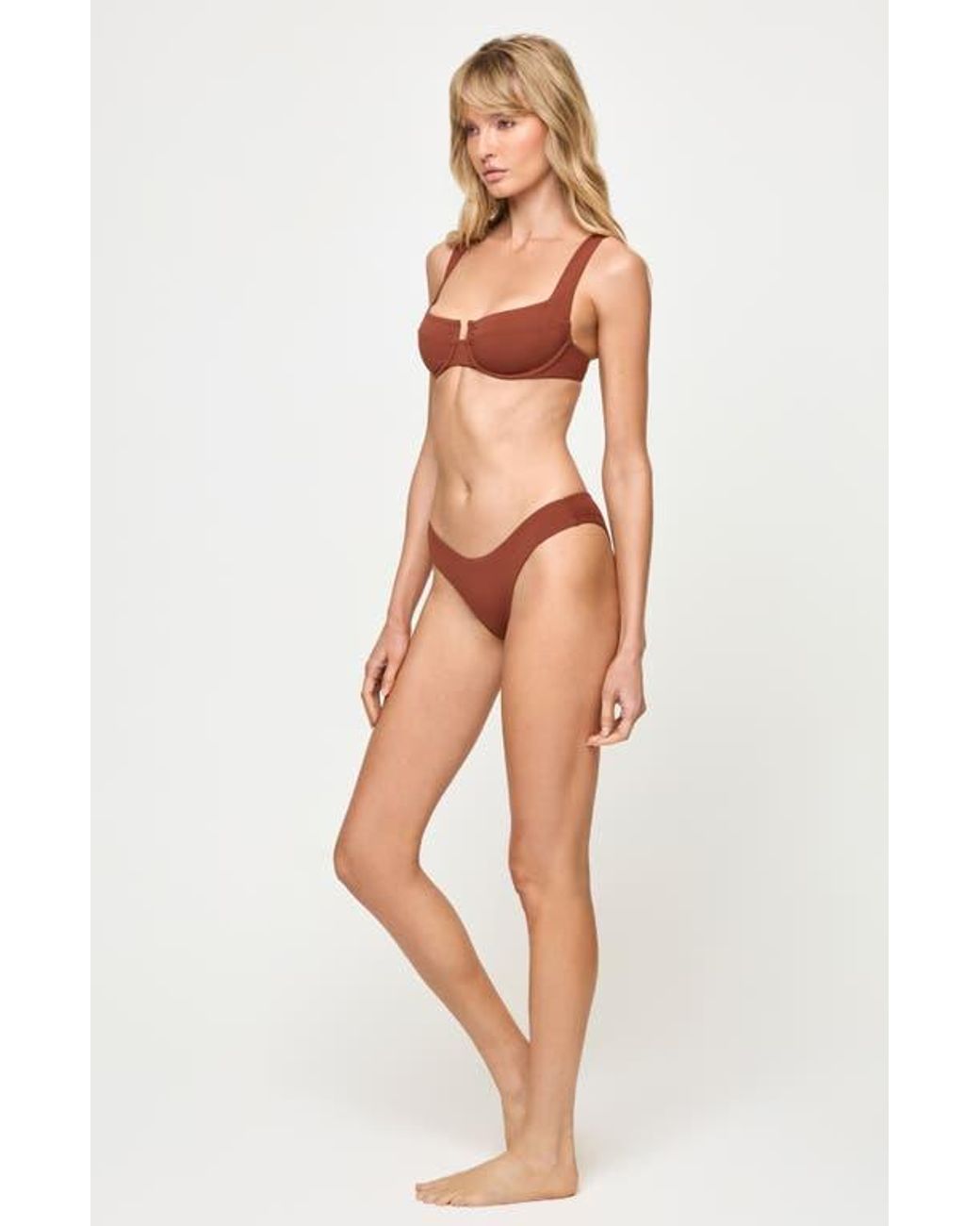 LSPACE Brown Mako Underwire Bikini Top