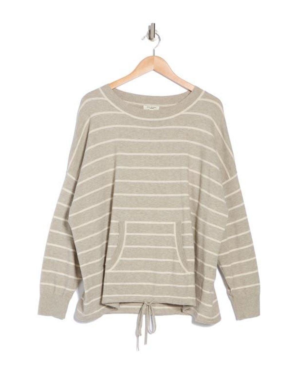 Max Studio Natural Drawstring Sweater