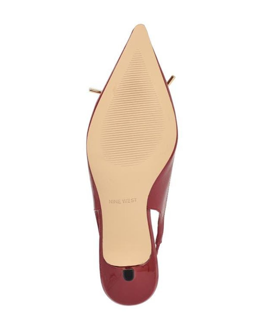 Nine West Red Anora Slingback Pointed Toe Pump