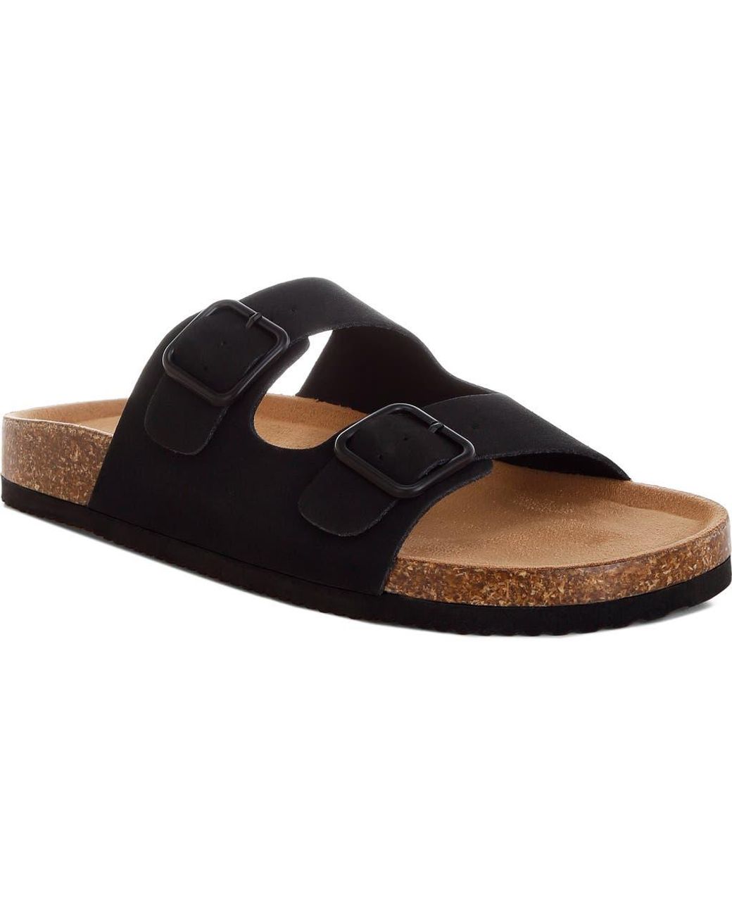 London Rag Slides LONDON RAG Gloriosa Double Strap Slide Sandal in Blue | Lyst