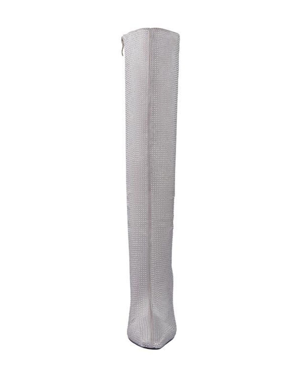 Lady Couture Gray Diamond Rhinestone Pointed Toe Boot