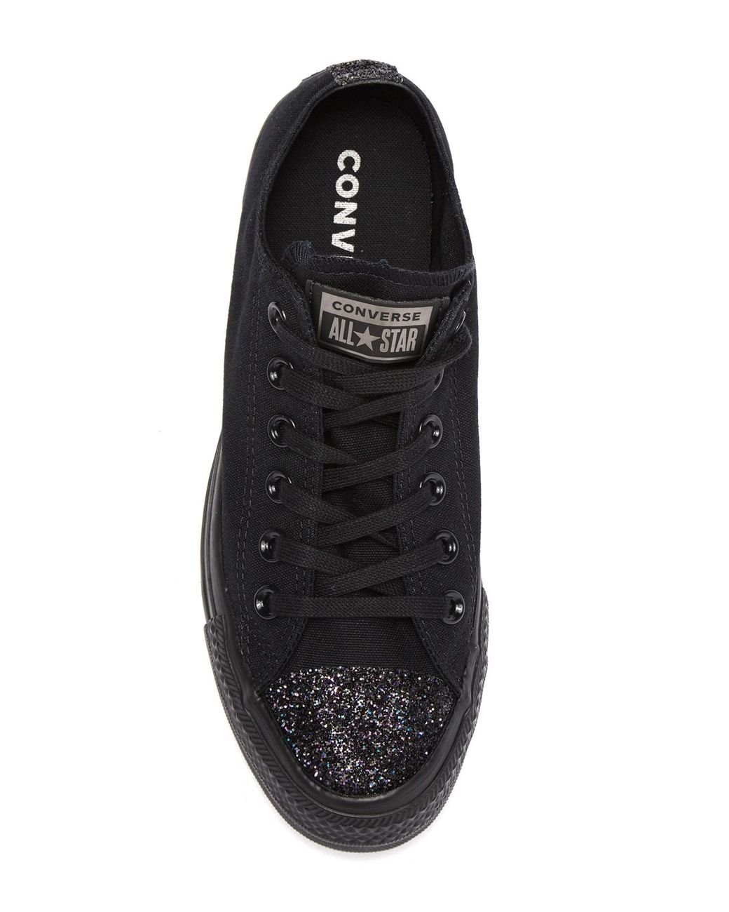 Converse Chuck Taylor All-star Ox Glitter Toe Sneaker (women) in Black |  Lyst