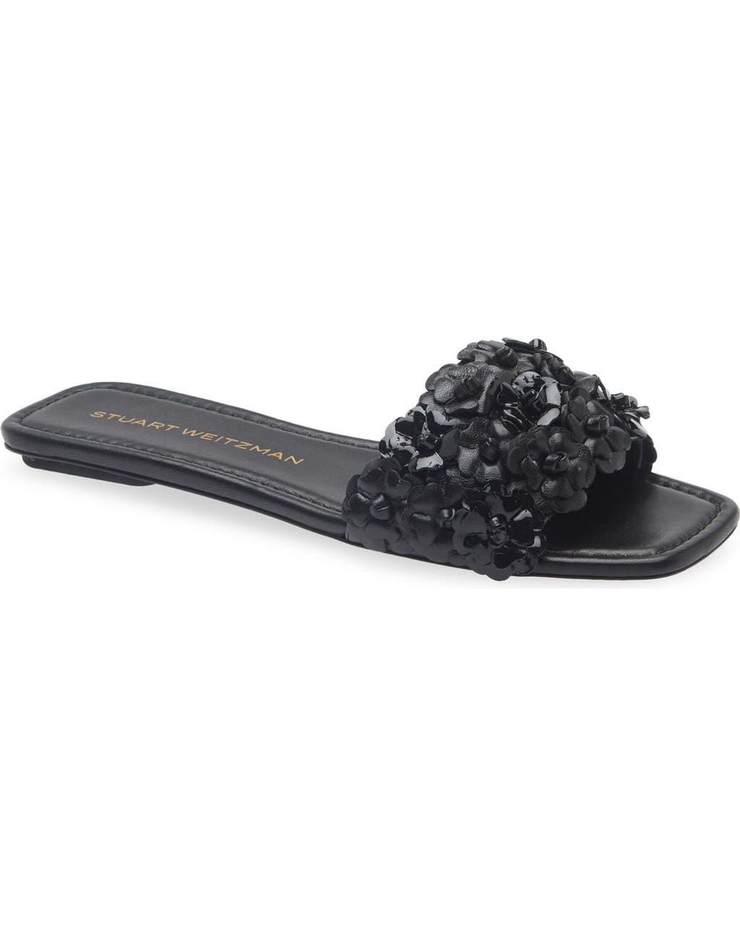 Stuart Weitzman Blue Meadow Slide Sandal