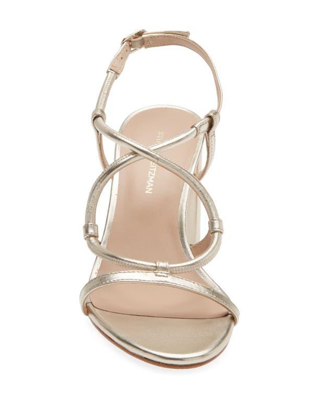 Stuart Weitzman Natural Nilla 75 Block Sandal