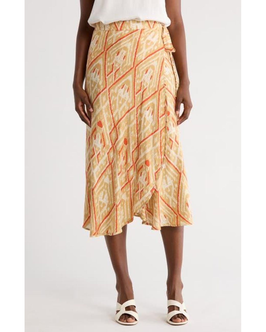 Matty M Metallic Wrap Skirt