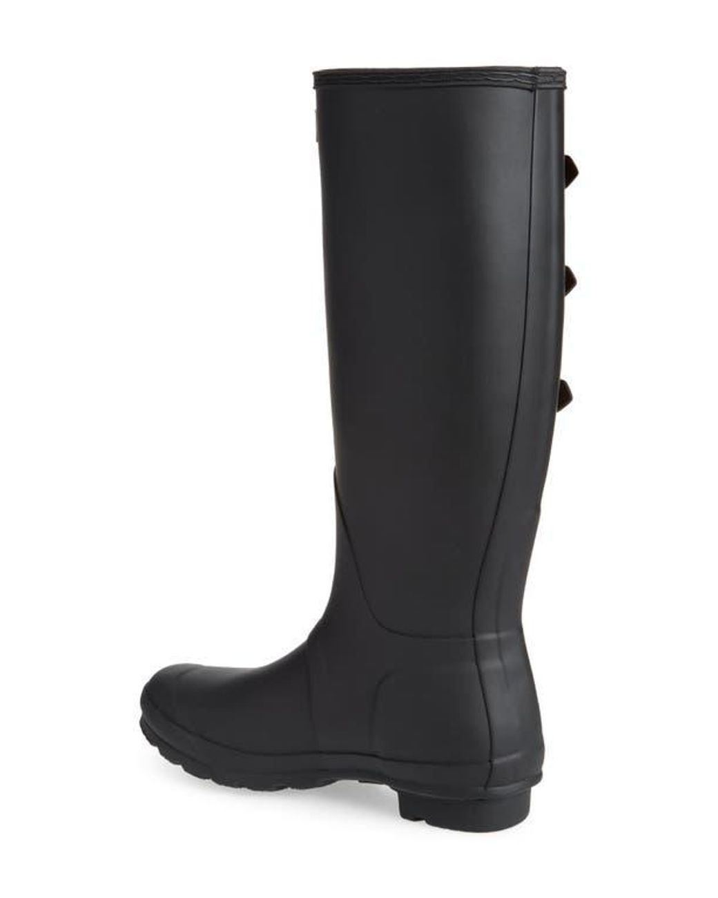 ◇HUNTER◇ WOMEN Refined Eyelet Buckle Tall Rain Boots Black Hunter Refined Tall Eyelet Womens - Black - 37 EU : Amazon