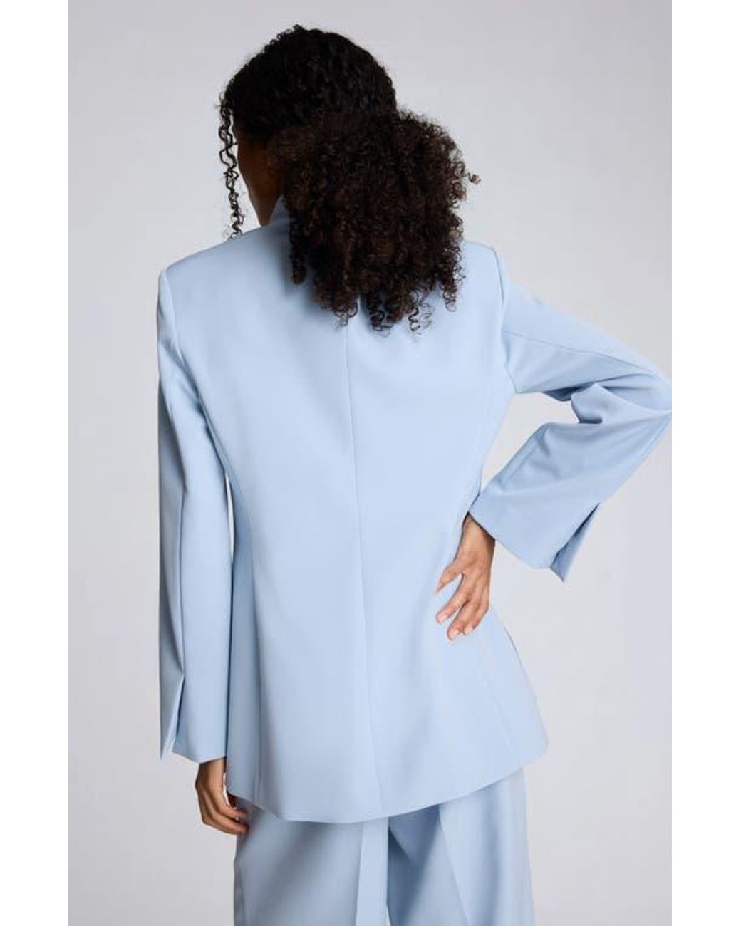 Kenneth Cole Blue Double Breasted Contour Jacket