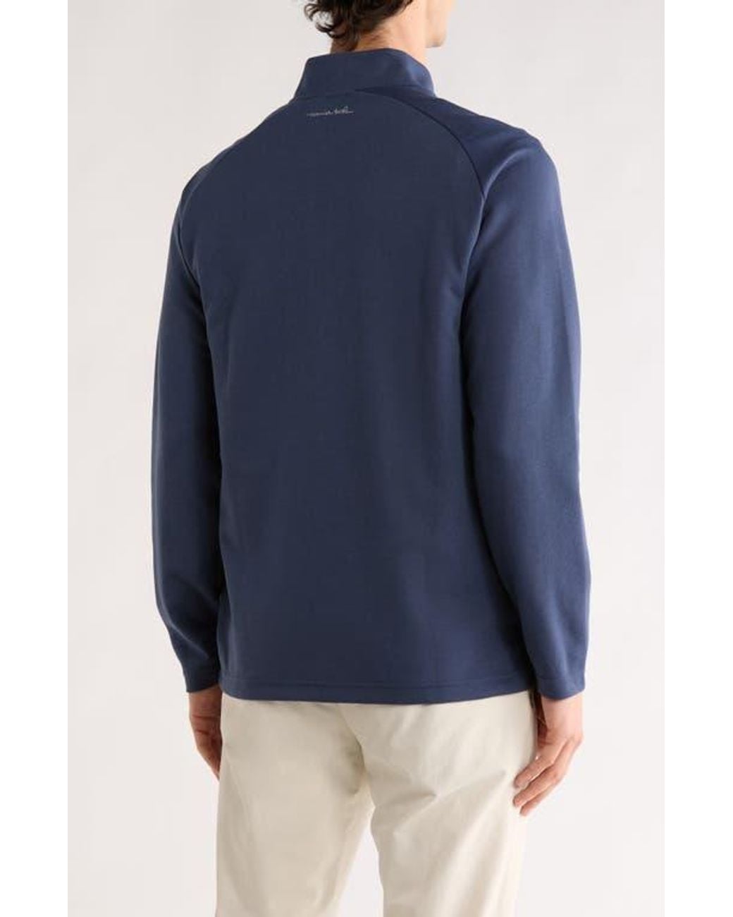 Travis Mathew Blue Upgraded Quarter Zip Pullover for men