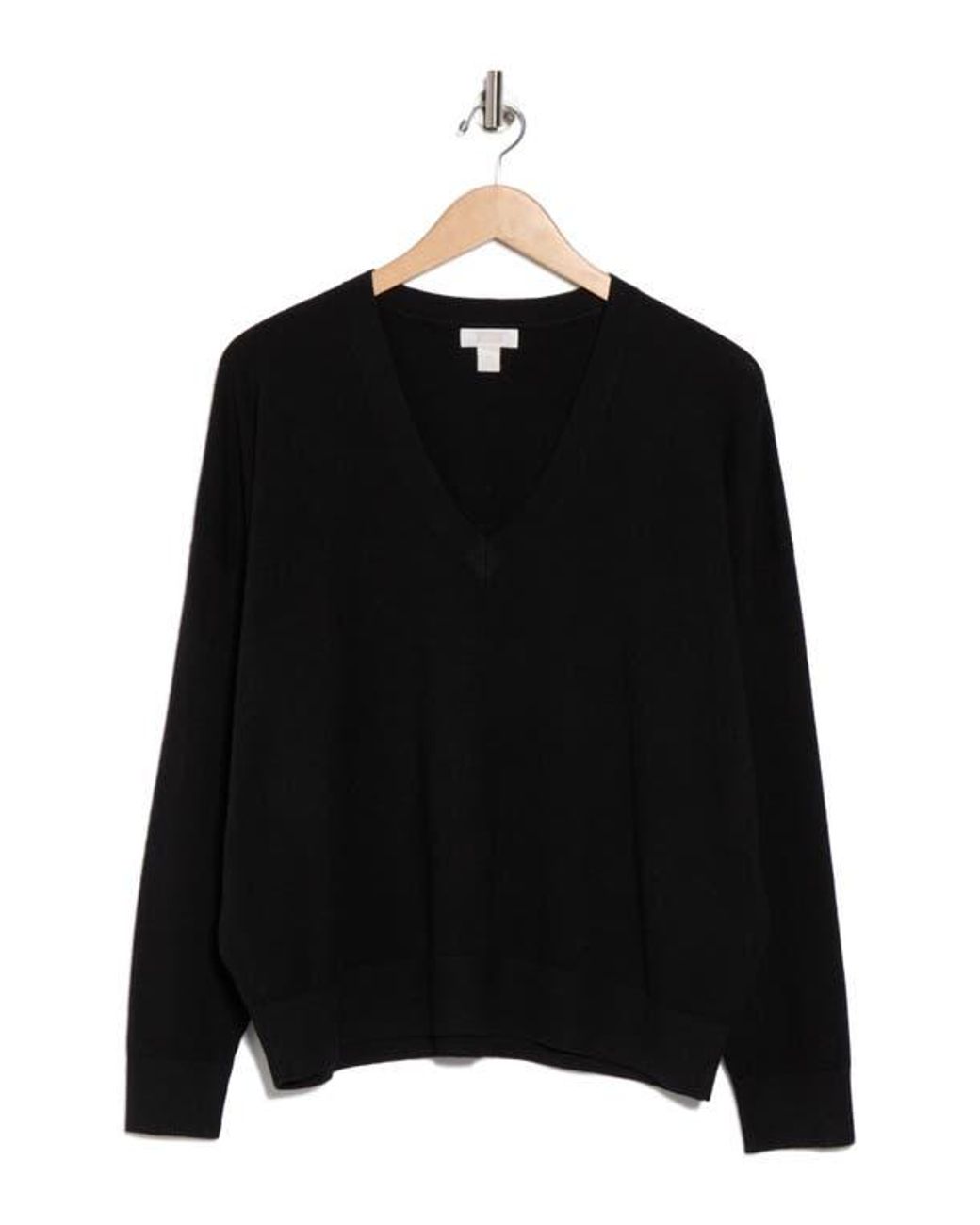 Nordstrom Rack Black V-Neck Pullover Sweater