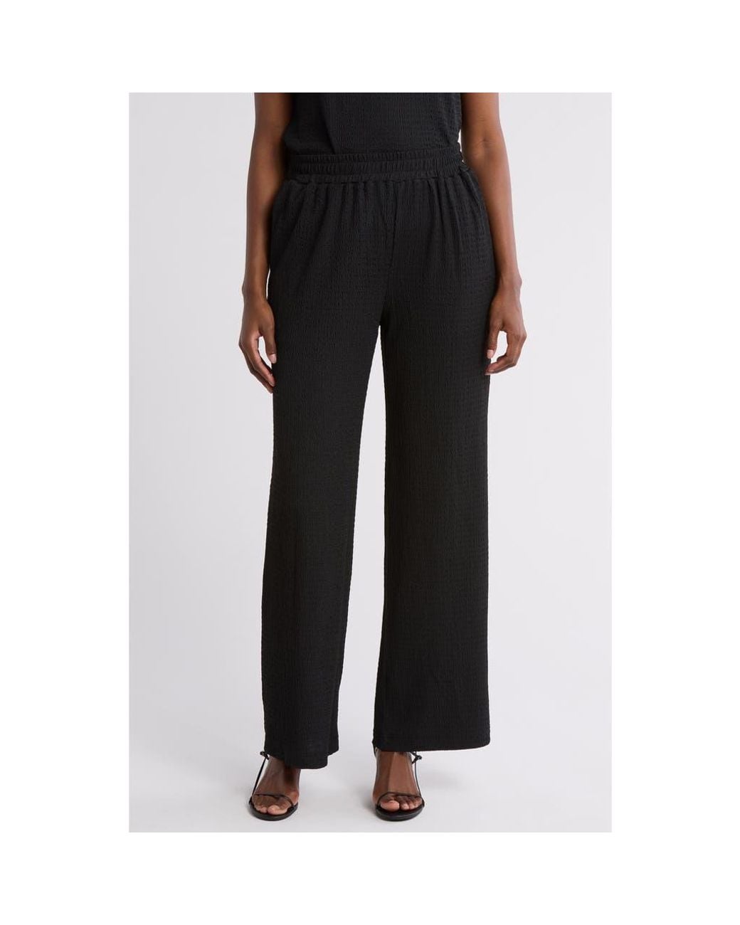 Gemma Jane Black Jacquard Pull-On Pants