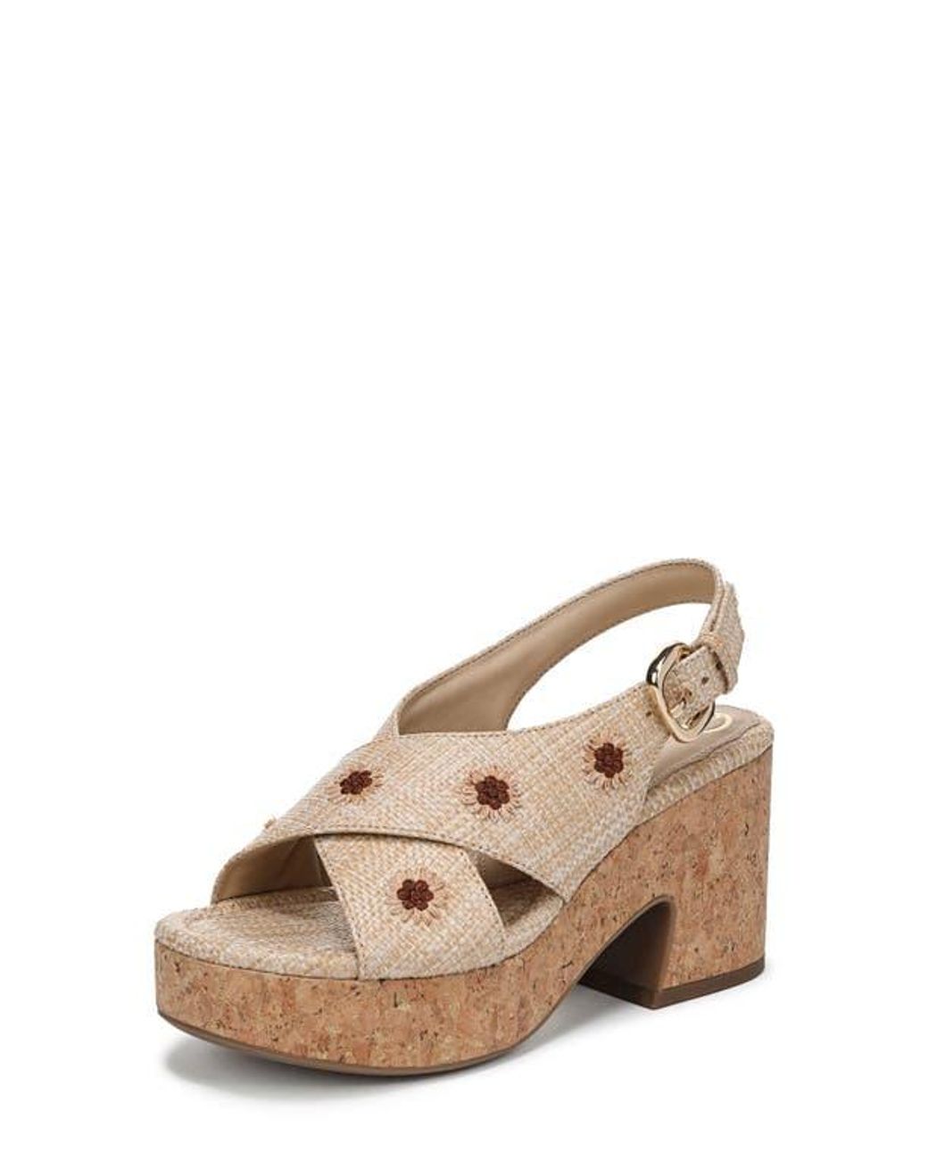 Sam & Libby Metallic Hanfleur Platform Slingback Sandal