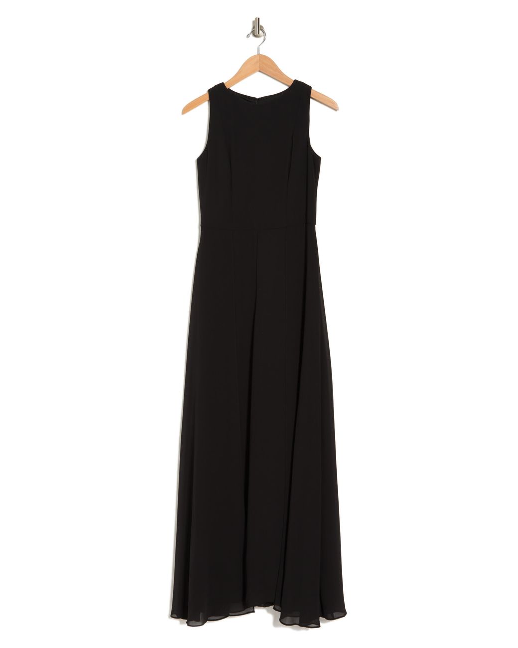 Marina Chiffon Overlay Sleeveless Jumpsuit in Black | Lyst