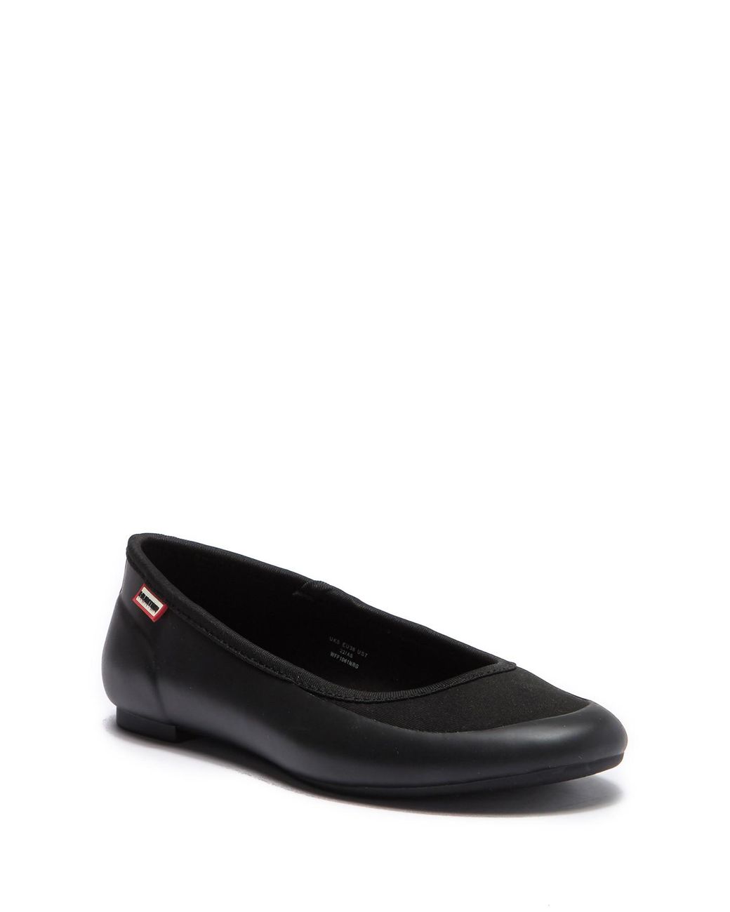 HUNTER Tour Gloss Ballerina Flats in Black | Lyst Canada