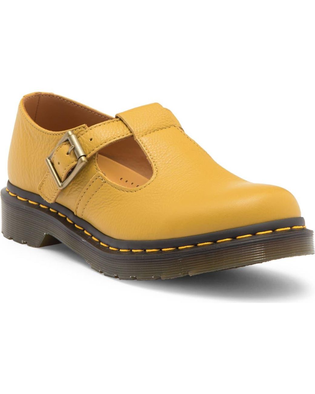 Dr. Martens Polley T-Bar Shoe in Yellow | Lyst