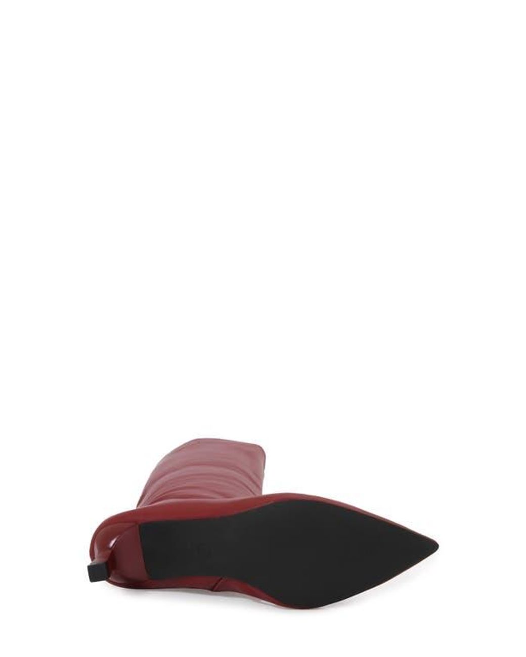 BERNESS Red Samara Kitten Heel Knee High Boot