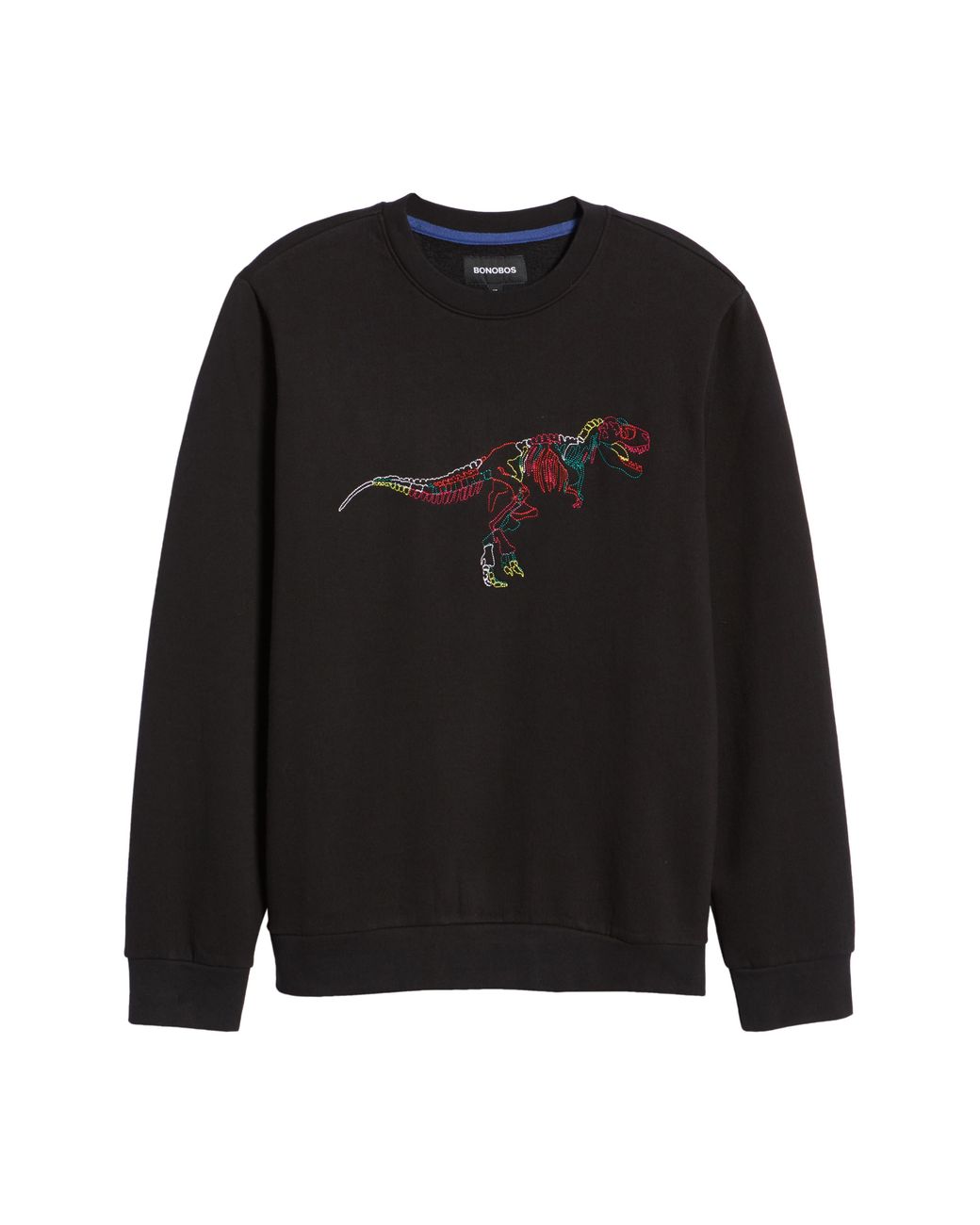 Bonobos Dino Crewneck Sweatshirt in Black for Men | Lyst