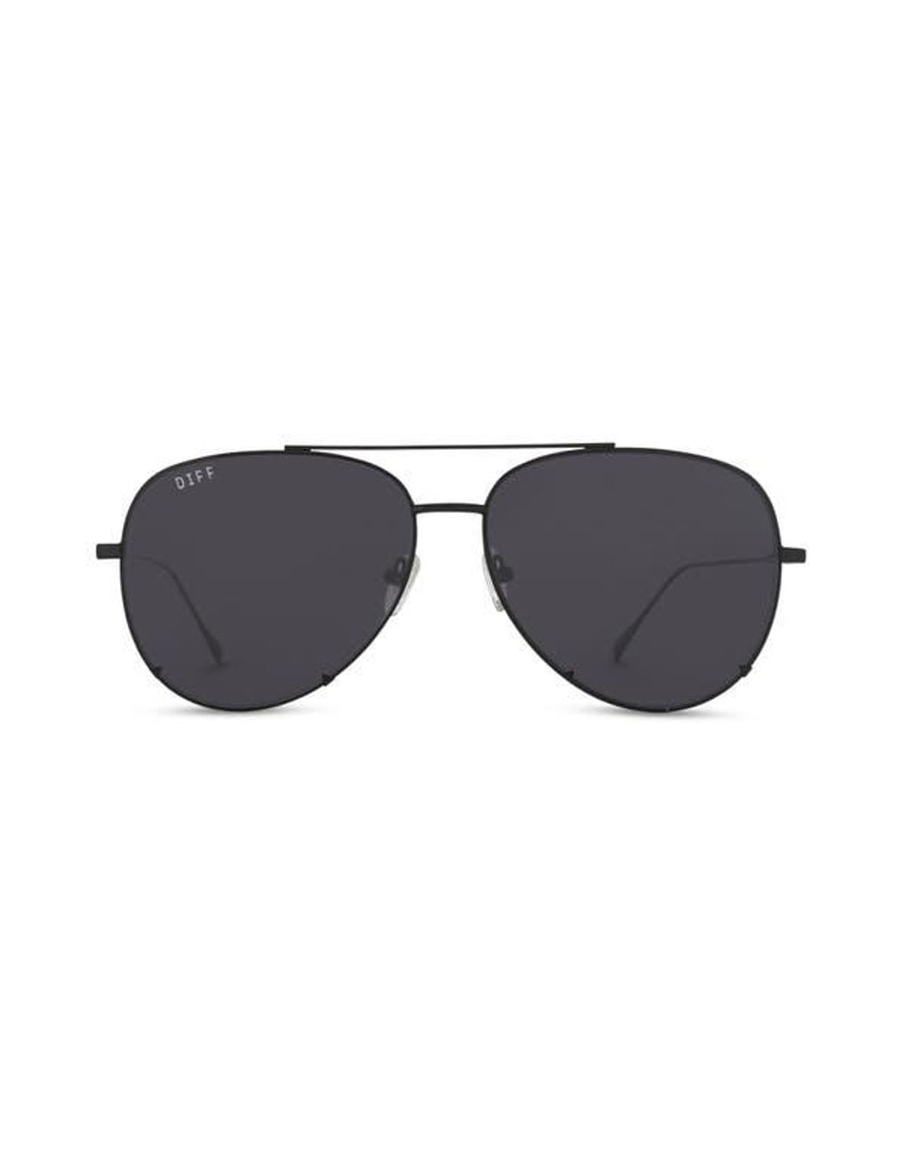 DIFF Black Scarlett Oversized Aviator Sunglasses
