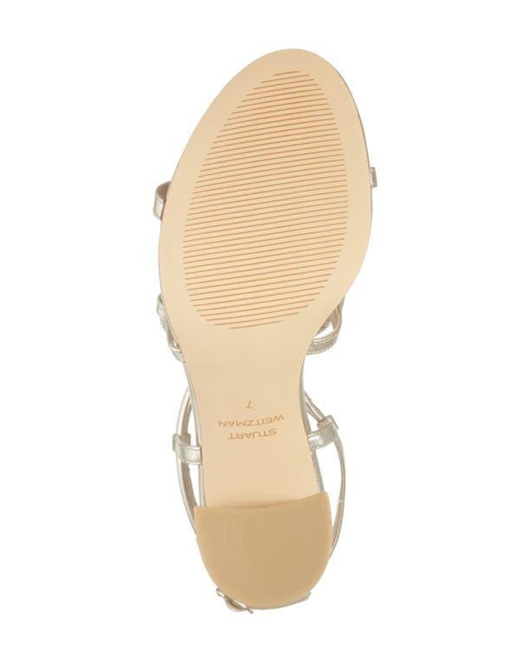 Stuart Weitzman Natural Nilla 75 Block Sandal