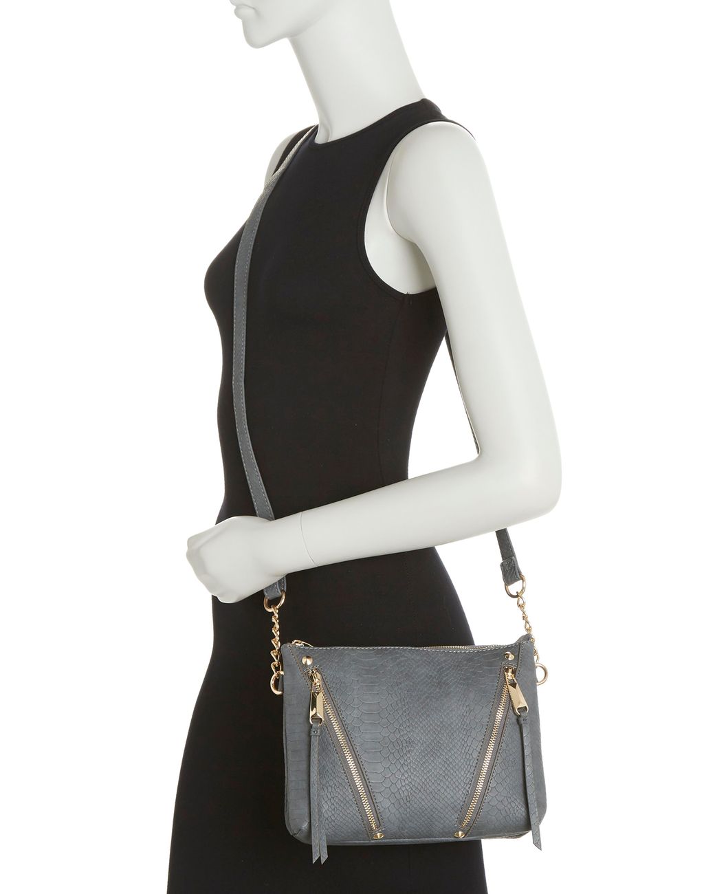 Jessica Simpson Nicole Crossbody Bag In Charcoal Gray Python At ...