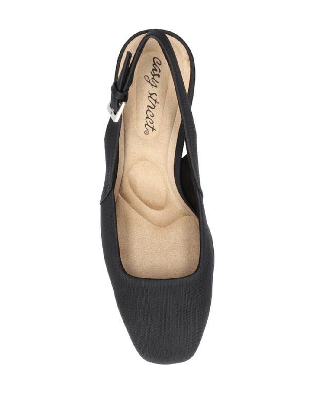 Easy Street Black Ritsa Slingback Pump