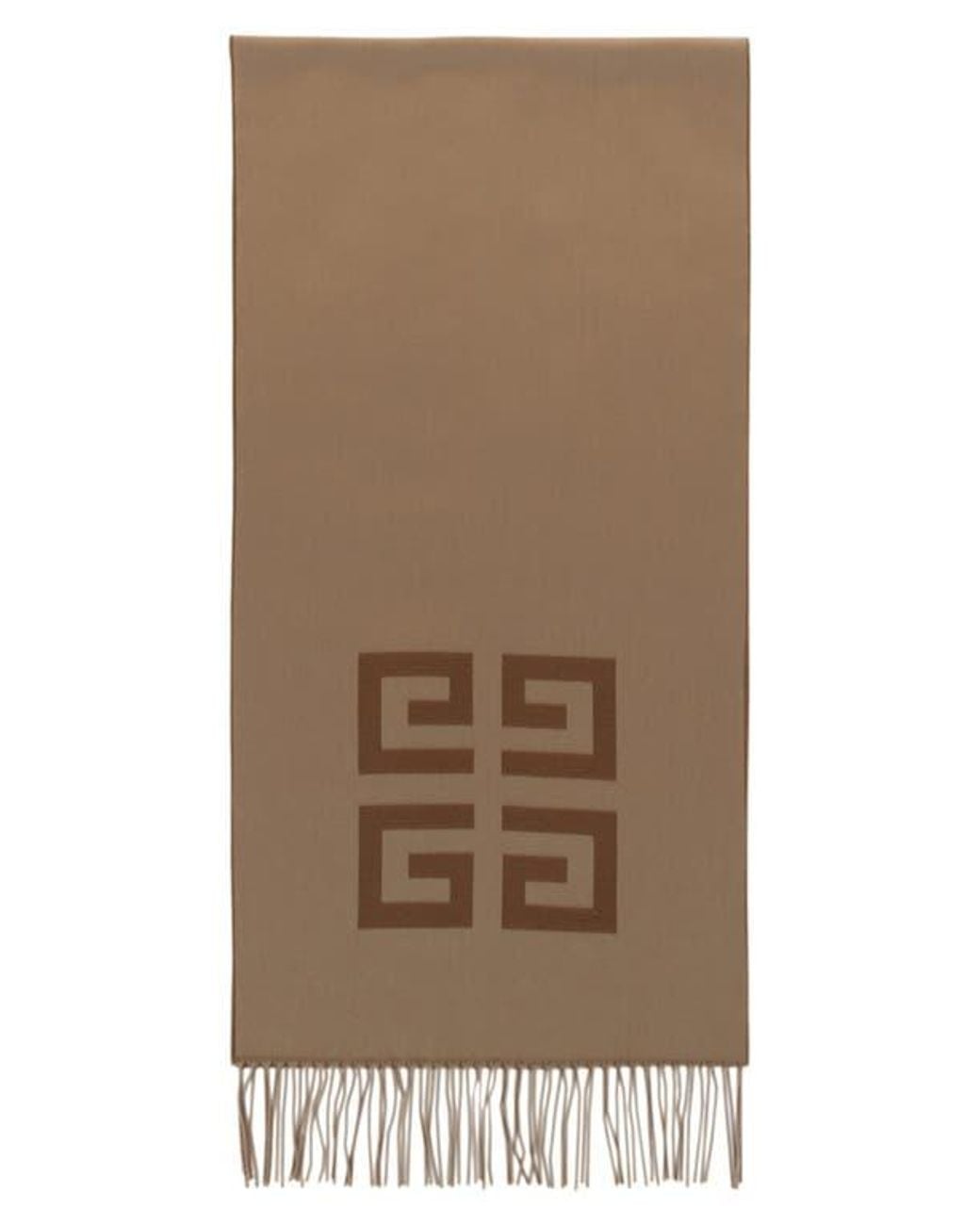 Givenchy Brown 4G Reversible Wool Scarf