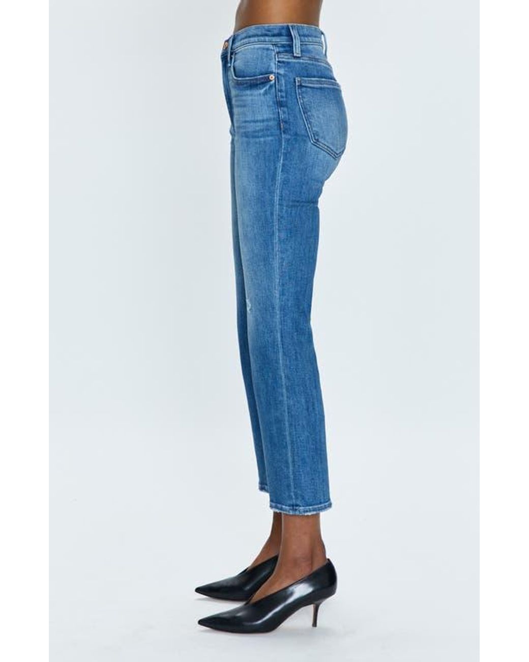 Pistola Blue Lennon High Waist Ankle Bootcut Jeans