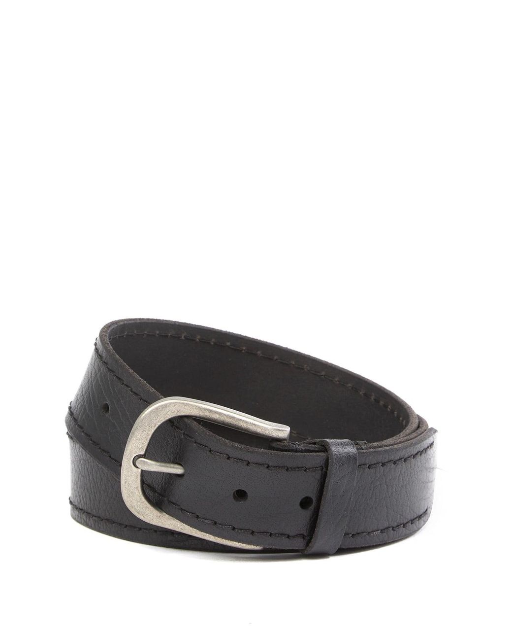 Frye Flat Panel Leather Belt in Black for Men - Lyst
