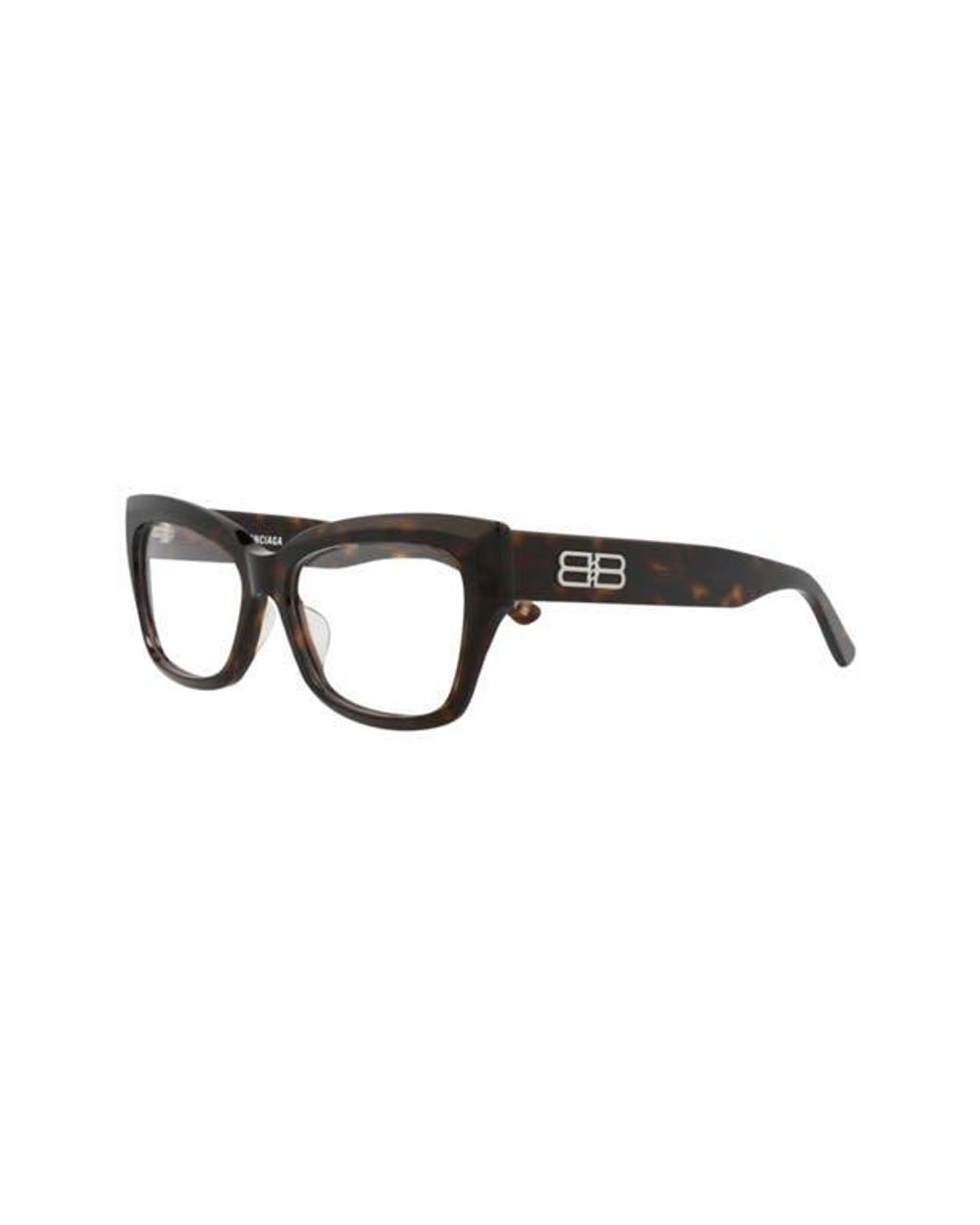 Balenciaga Black 55Mm Rectangular Optical Glasses