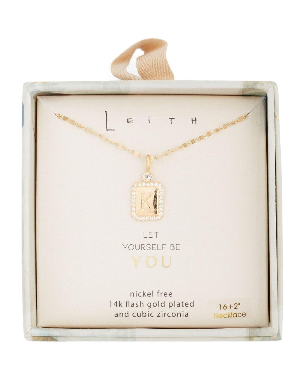 Leith Metallic Initial Pendant Necklace